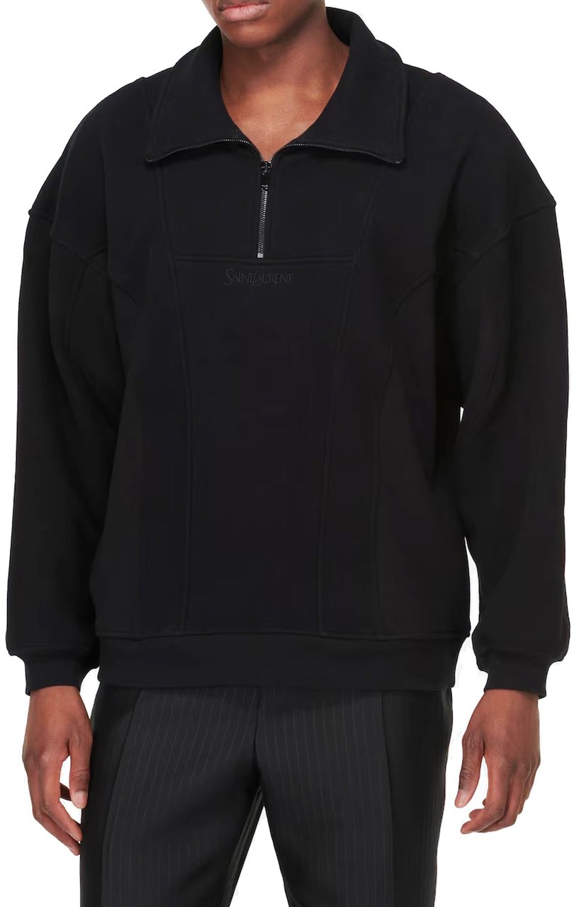 Saint Laurent Saint Laurent Cotton Fleece Sweatshirt Zwart