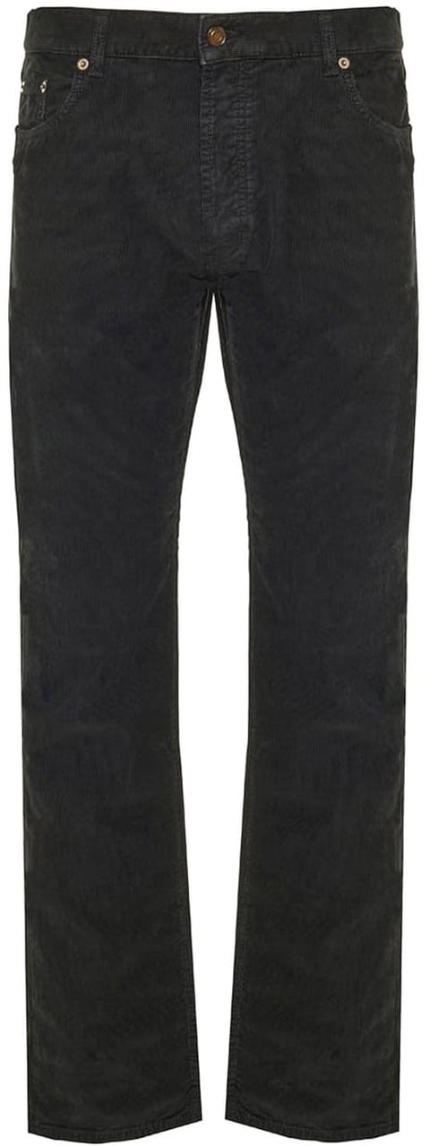 Saint Laurent Saint Laurent Corduroy Straight Leg Jeans Zwart