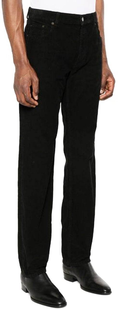 Saint Laurent Saint Laurent Corduroy Straight Leg Jeans Zwart