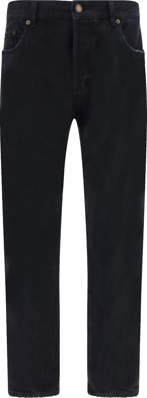 Saint Laurent Relaxed Straight Jeans Zwart