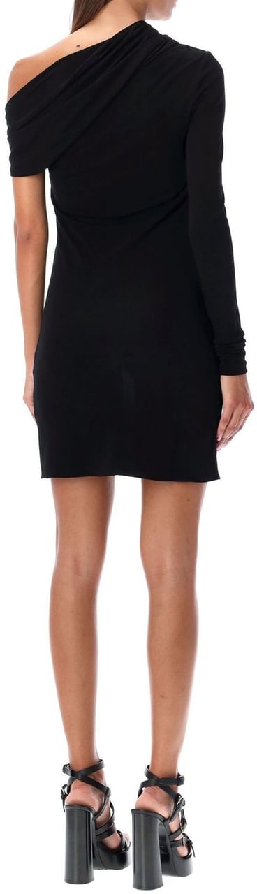 Saint Laurent Saint Laurent One Sleeve Dress Zwart