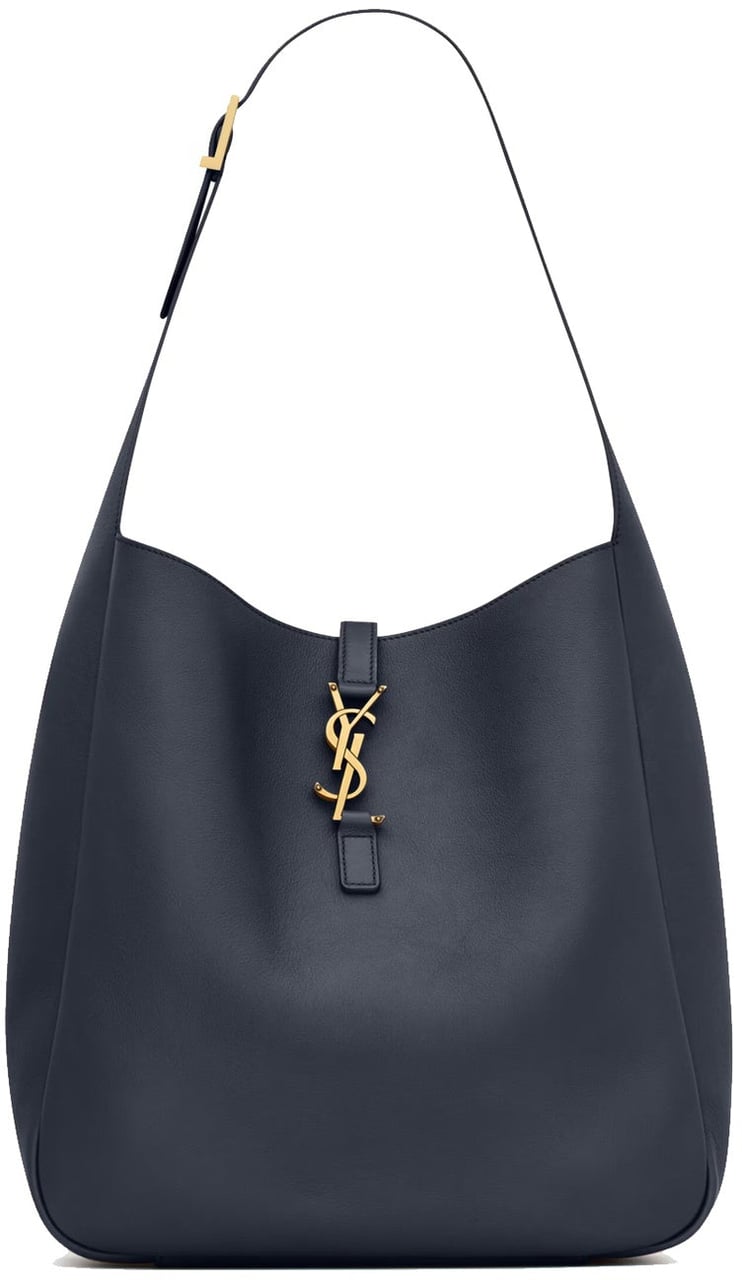 Saint Laurent Saint Laurent Le 5A7 Large YSL Shoulder Hobo Bag Zwart