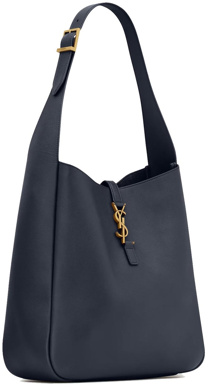 Saint Laurent Saint Laurent Le 5A7 Large YSL Shoulder Hobo Bag Zwart