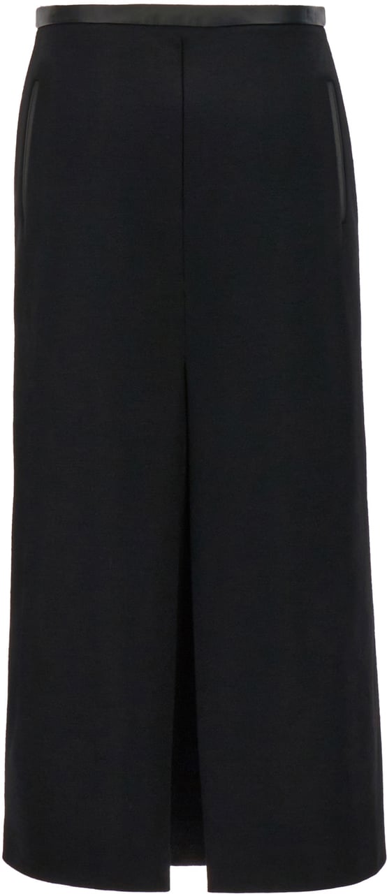 Saint Laurent Saint Laurent Black wool blend skirt Zwart