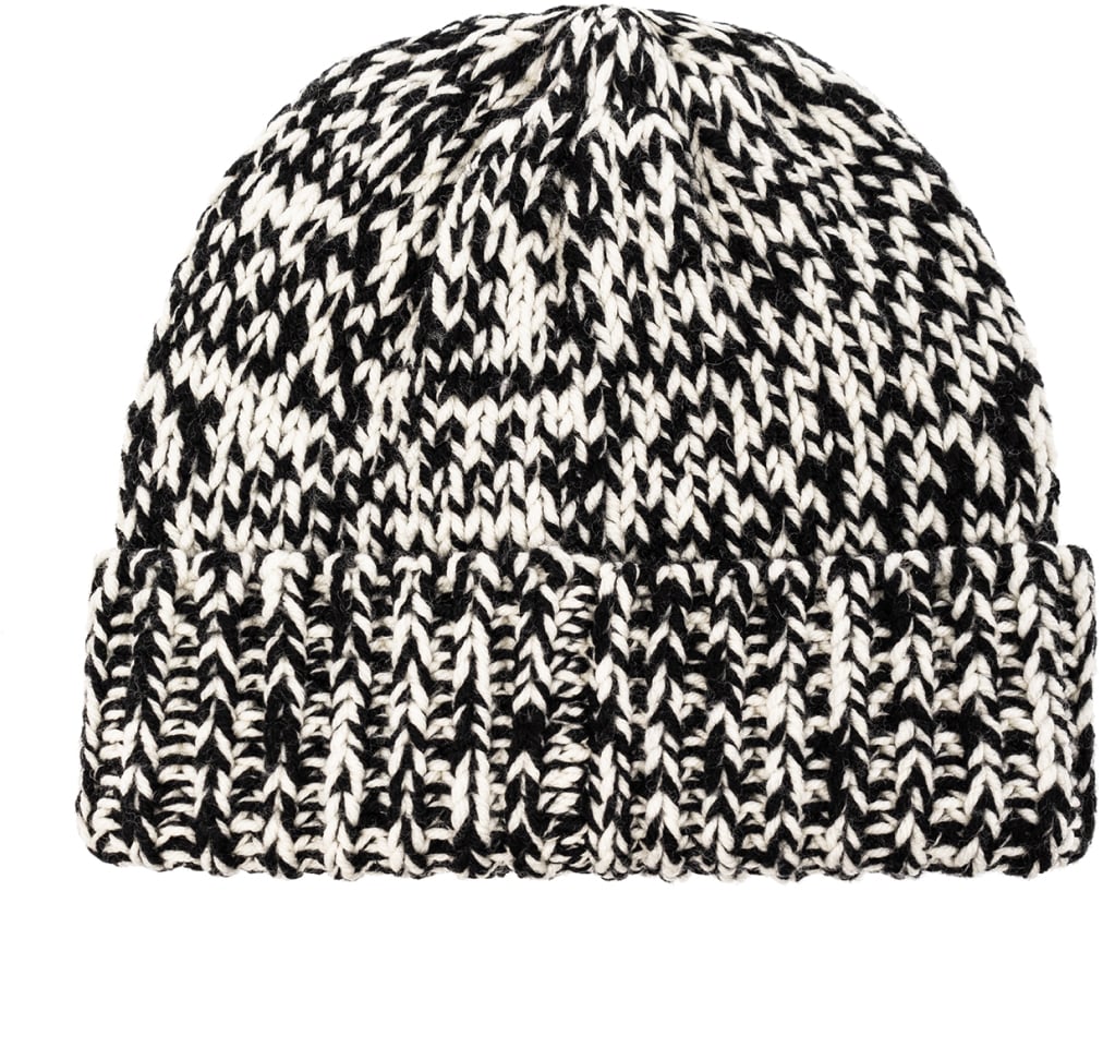 Saint Laurent Marl Logo Wool Beanie Divers