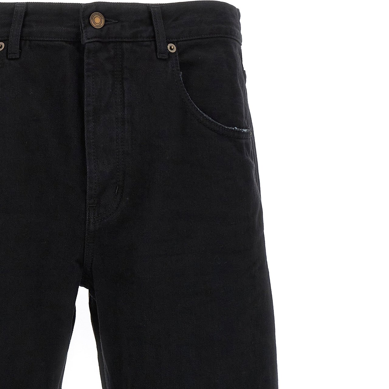 Saint Laurent Saint Laurent Long Baggy Denim Jeans Zwart