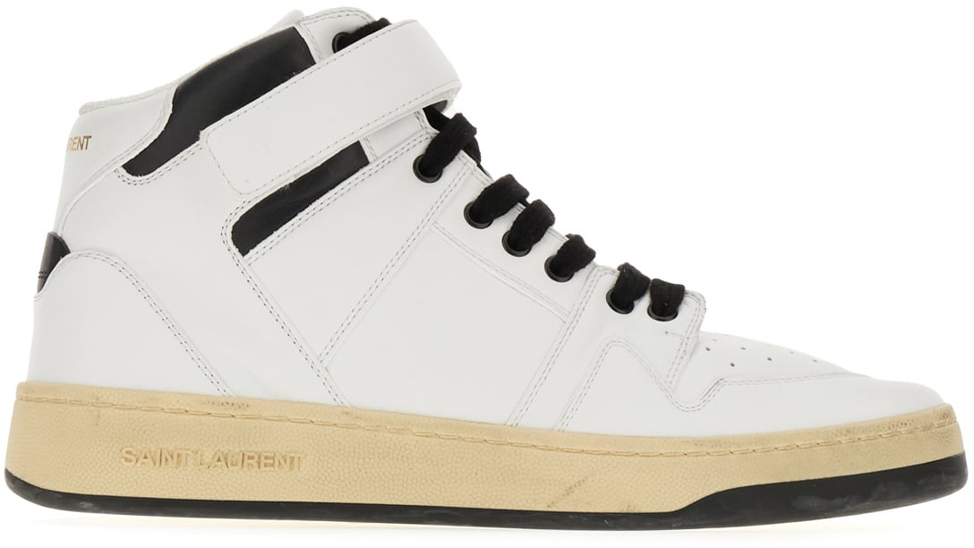 Saint Laurent Saint Laurent White leather Lax sneakers Wit