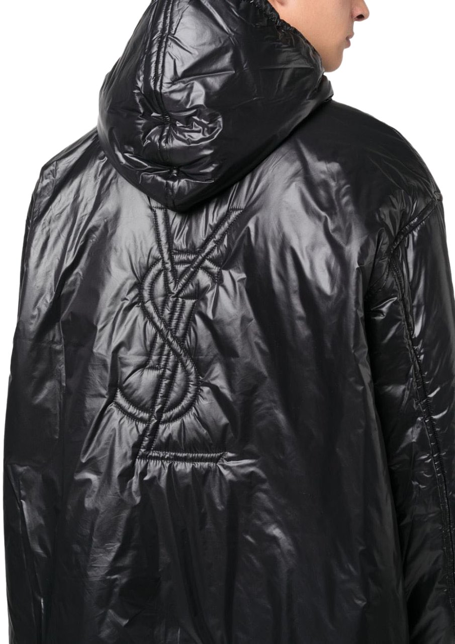 Saint Laurent Coats Black Zwart
