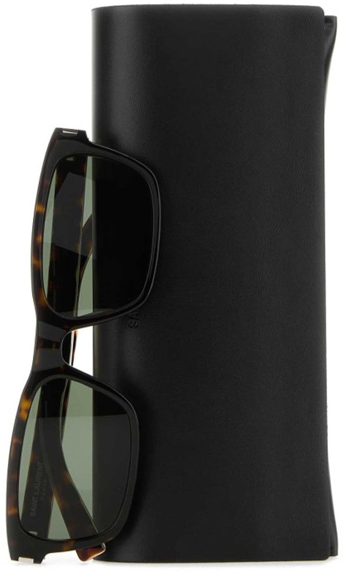 Saint Laurent Saint Laurent Square Logo Sunglasses Bruin