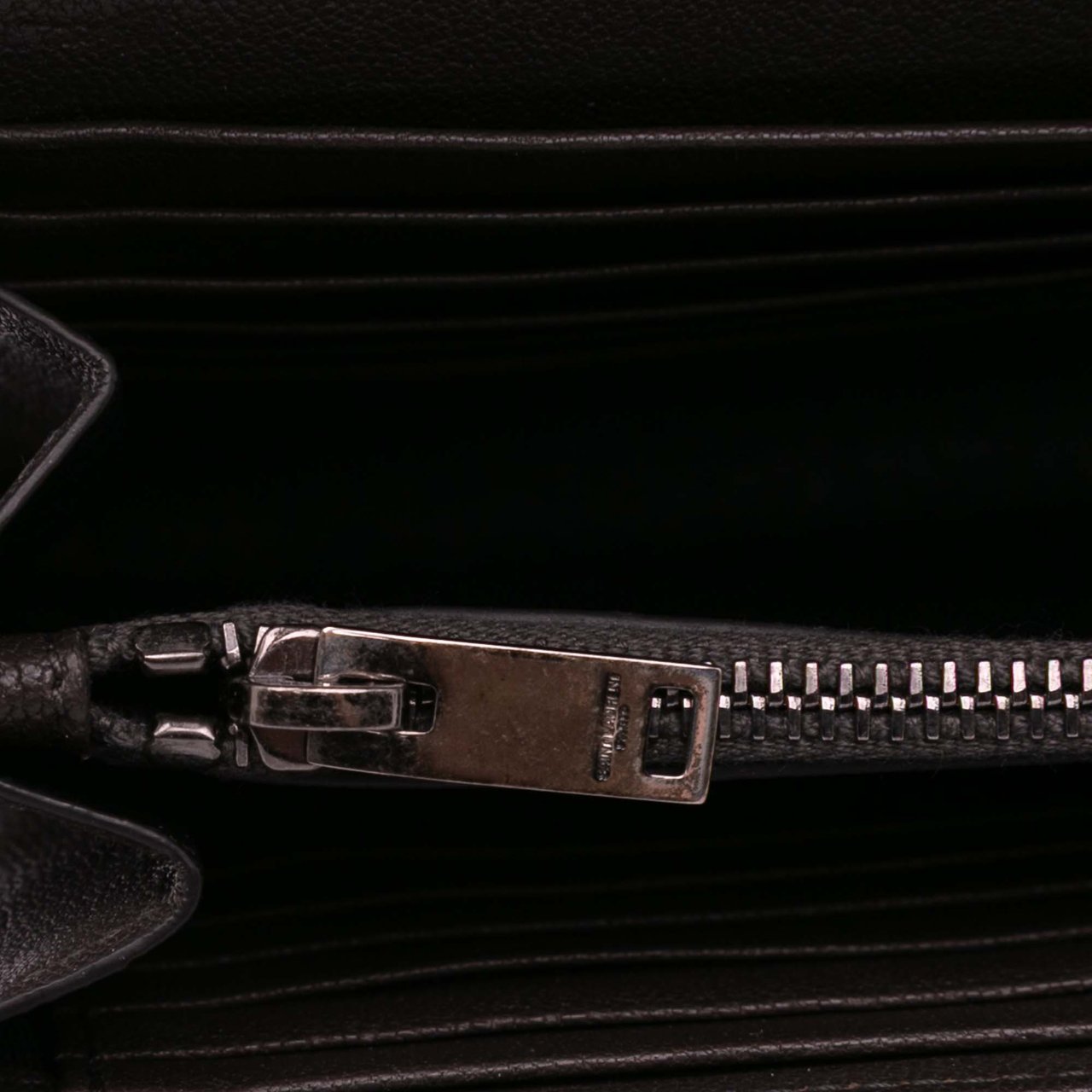 Saint Laurent Triquilt Sheepskin Monogram Envelope Wallet on Chain Bruin