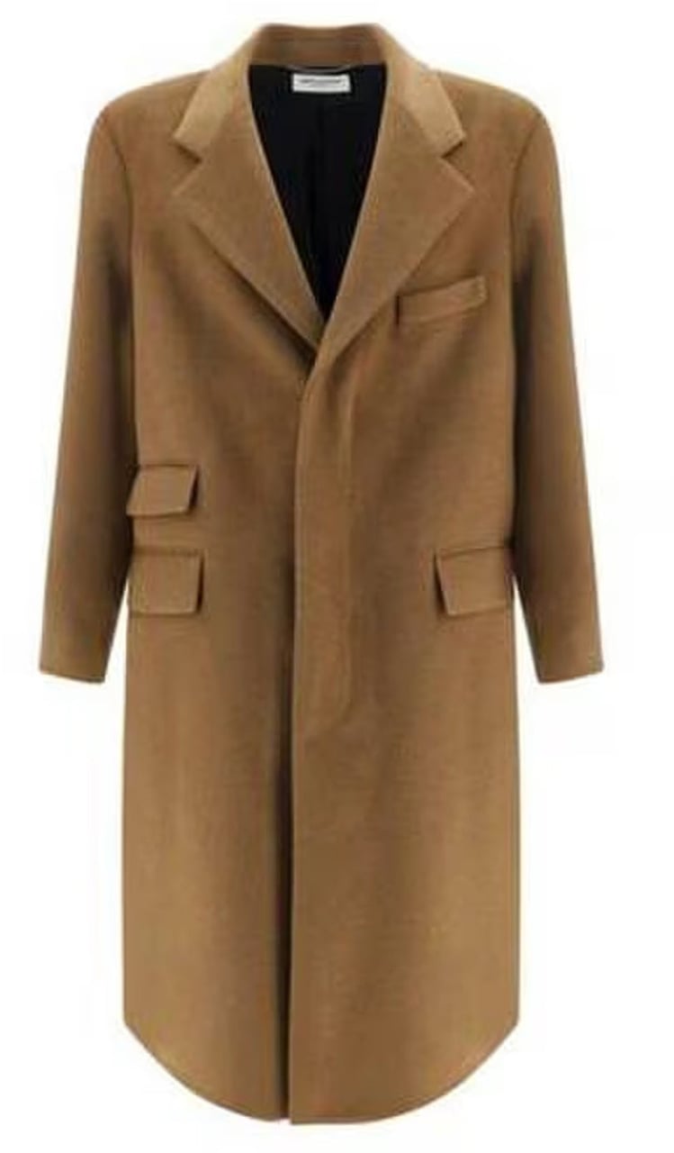 Saint Laurent Saint Laurent Manteau Oversize Coat Bruin