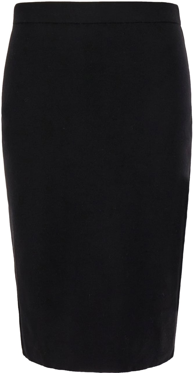 Saint Laurent Saint Laurent Black stretch wool blend skirt Zwart