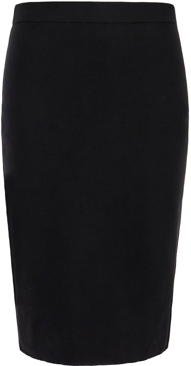 Saint Laurent Saint Laurent Black stretch wool blend skirt Zwart