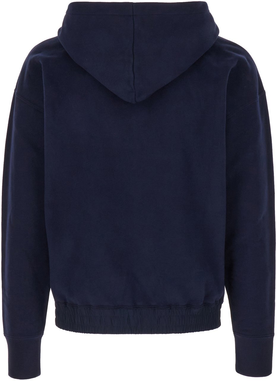 Saint Laurent Saint Laurent Navy blue cotton sweatshirt Blauw