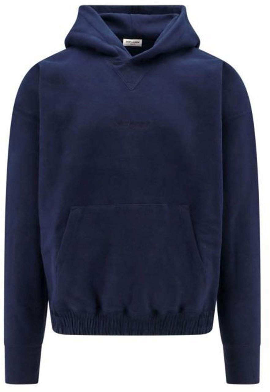 Saint Laurent Saint Laurent Cotton Fleece Sweatshirt Blauw