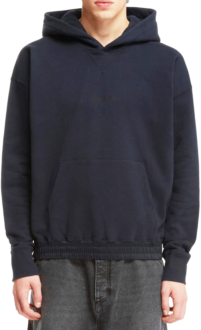 Saint Laurent Saint Laurent Cotton Fleece Sweatshirt Blauw