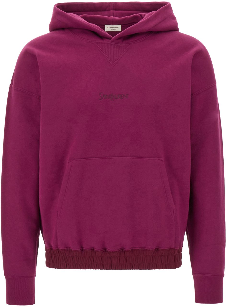 Saint Laurent Saint Laurent Tyrian purple cotton sweatshirt Paars