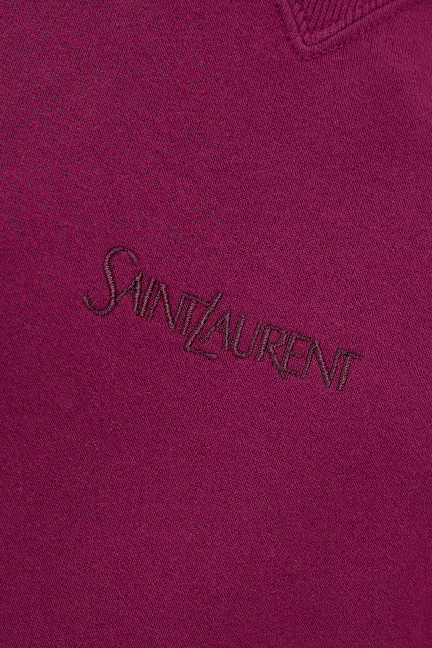 Saint Laurent Saint Laurent Tyrian purple cotton sweatshirt Paars