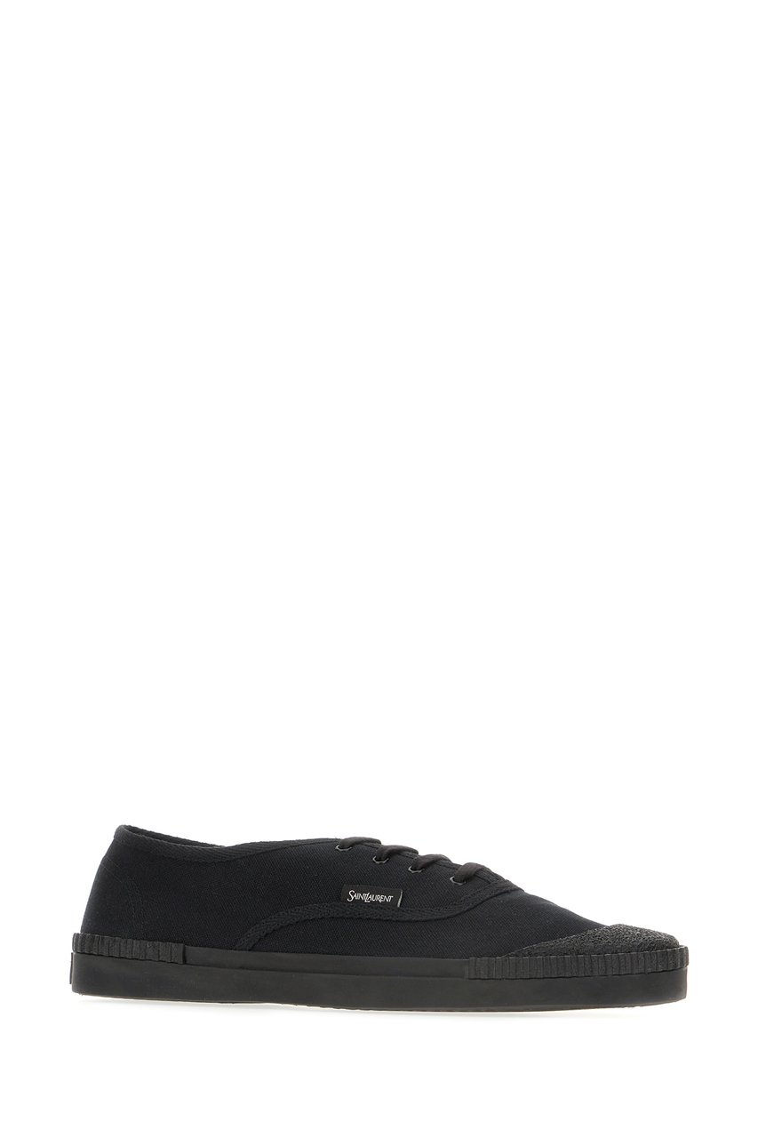 Saint Laurent Saint Laurent Black canvas Wes sneakers Zwart