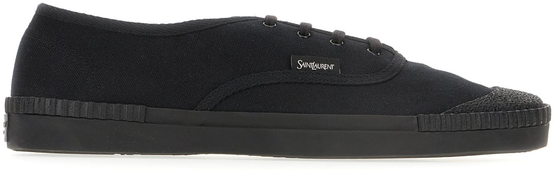 Saint Laurent Saint Laurent Black canvas Wes sneakers Zwart