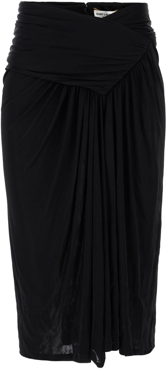 Saint Laurent Saint Laurent Black viscose skirt Zwart
