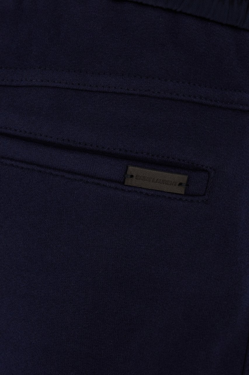 Saint Laurent Saint Laurent Navy blue cotton joggers Blauw