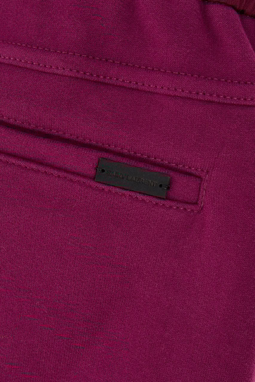 Saint Laurent Saint Laurent Tyrian purple cotton joggers Paars