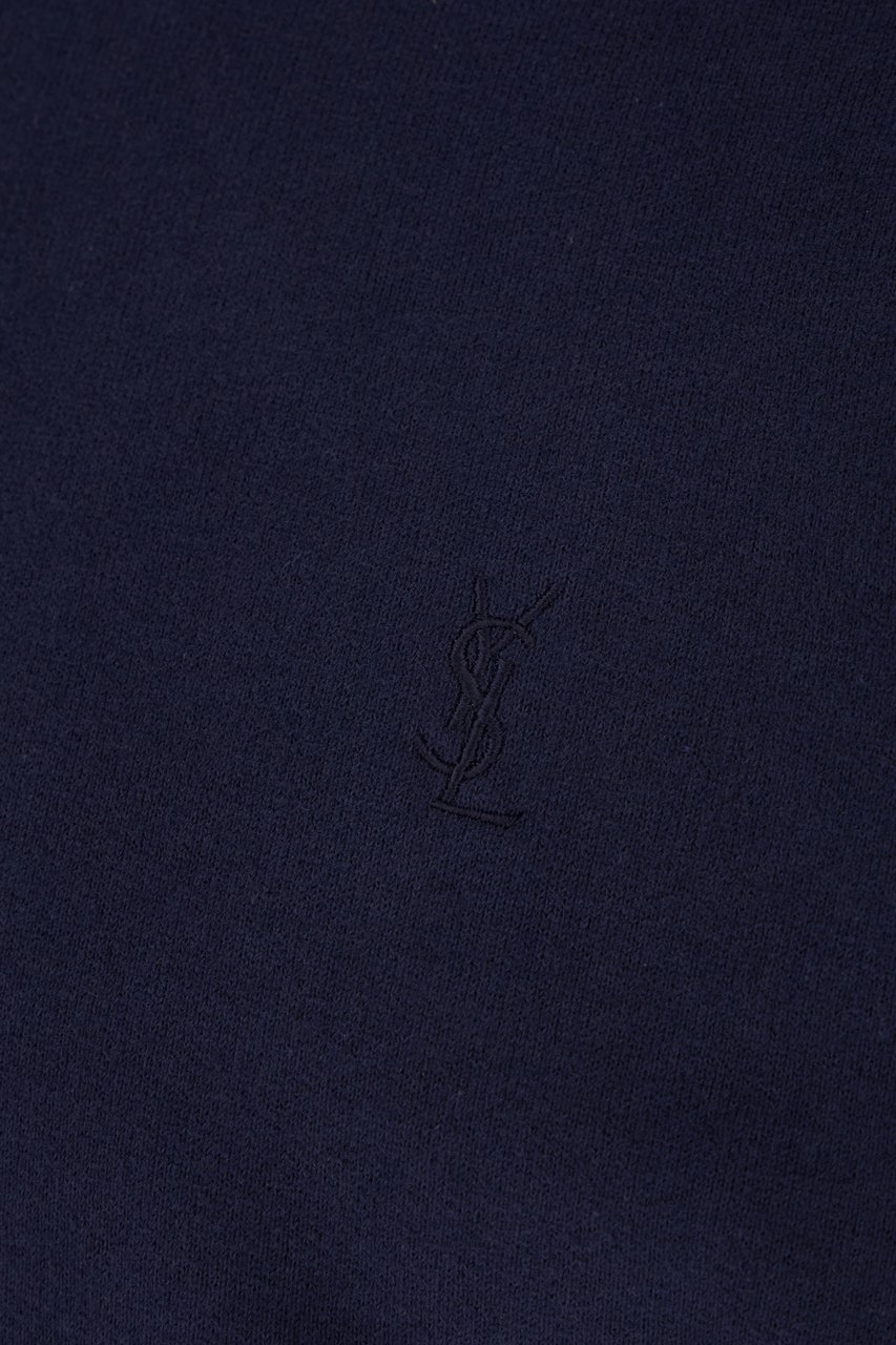 Saint Laurent Saint Laurent Navy blue cotton sweatshirt Blauw