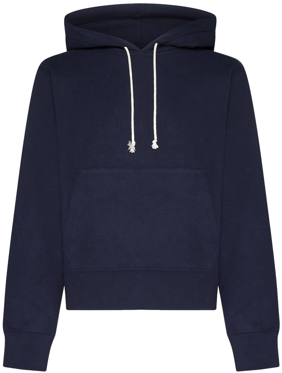 Saint Laurent Saint Laurent Cotton Hooded Sweatshirt Blauw