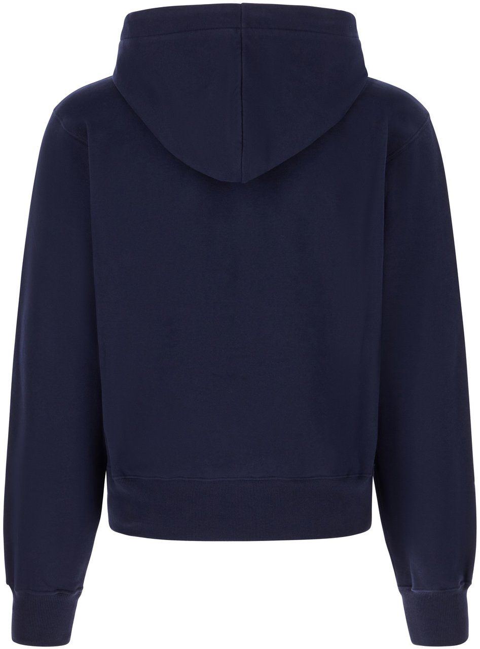 Saint Laurent Saint Laurent Navy blue cotton sweatshirt Blauw