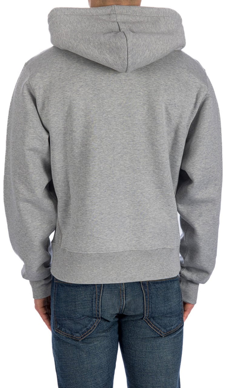 Saint Laurent Saint Laurent Hooded Cotton Sweatshirt Grijs