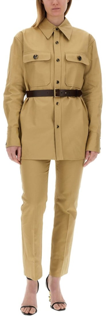 Saint Laurent Drill Pants Neutraal