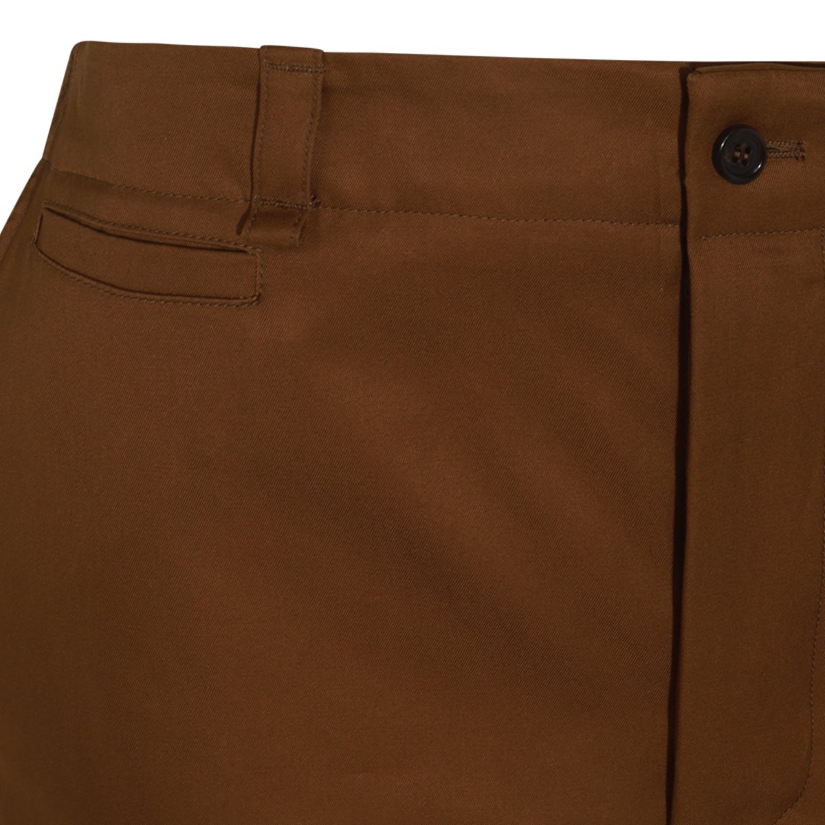 Saint Laurent Flared Brown Cotton Trousers With Tailored Finish Zwart