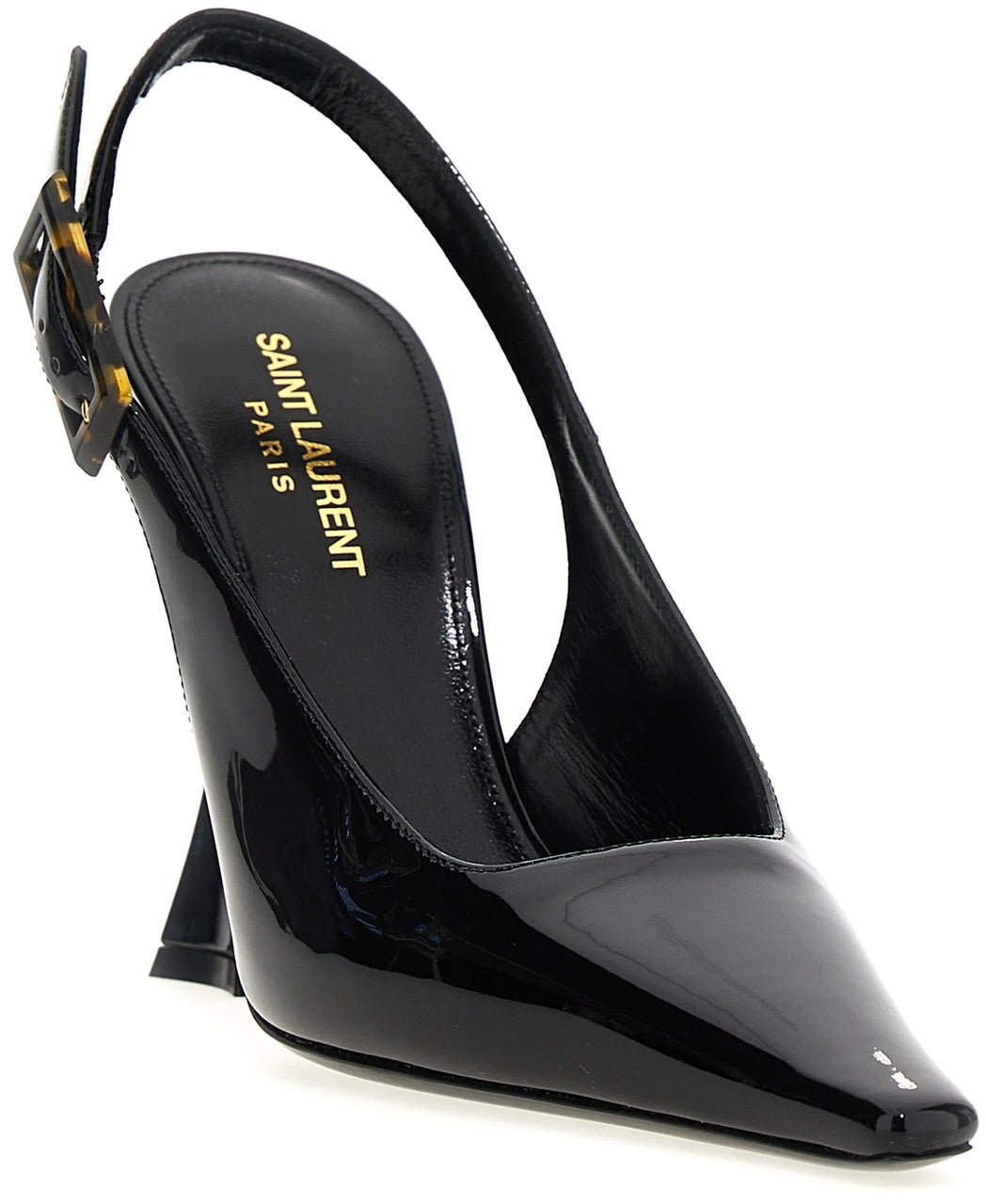 Saint Laurent Saint Laurent 'Dune' Leather Slingback Pumps Zwart