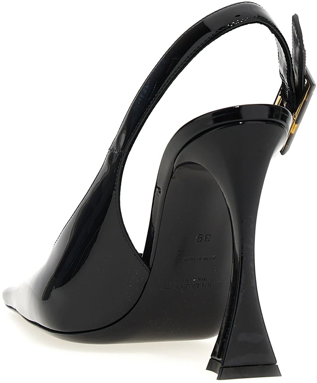 Saint Laurent Saint Laurent 'Dune' Leather Slingback Pumps Zwart