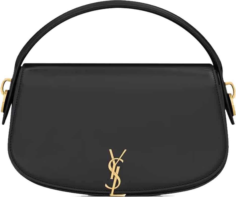 SAINT LAURENT VOLTAIRE Half-moon shoulder bag Zwart