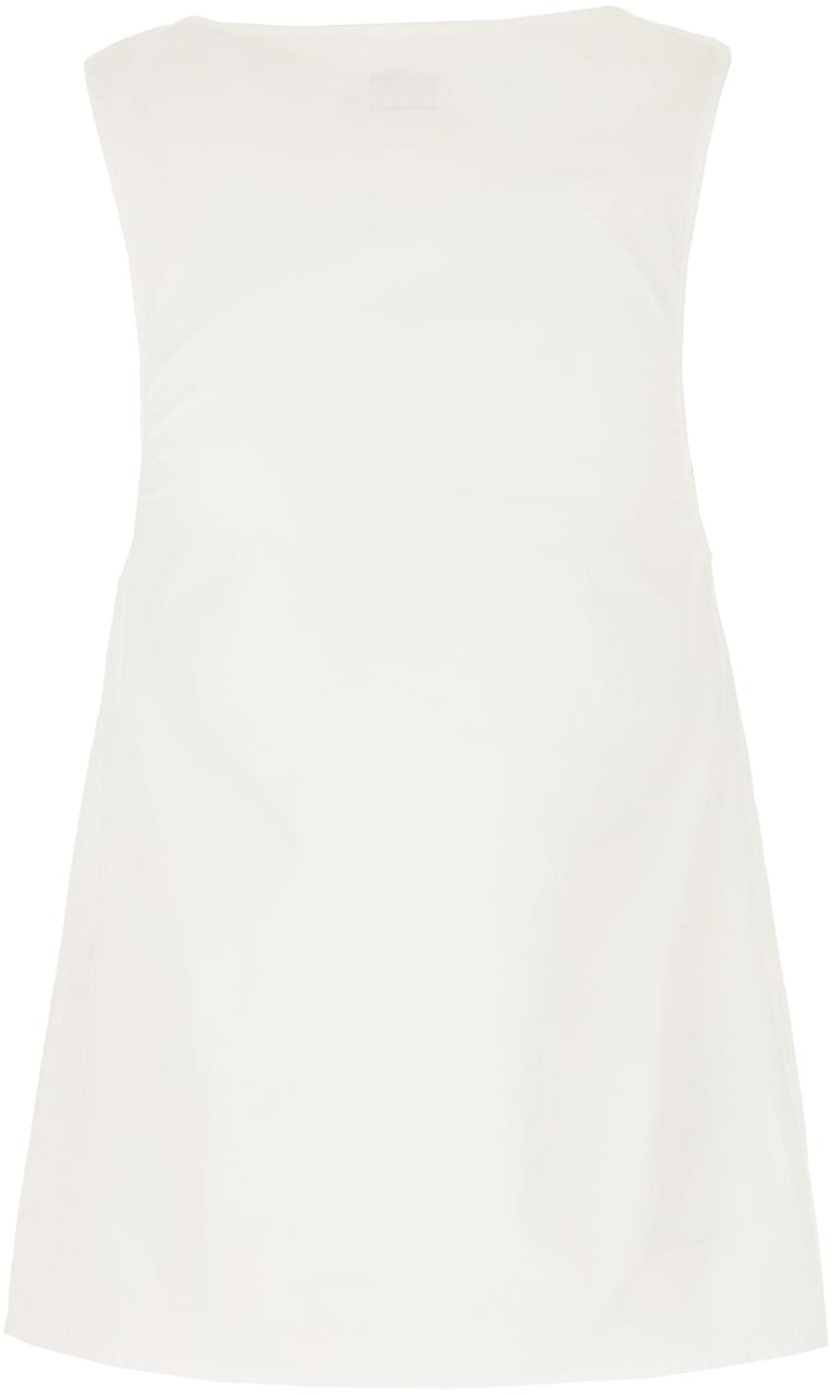 Saint Laurent Saint Laurent White cotton blend top Wit