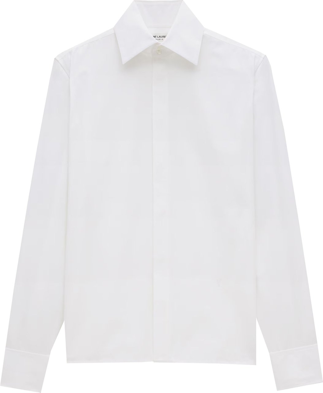 Saint Laurent White Cassandre Poplin Shirt Wit