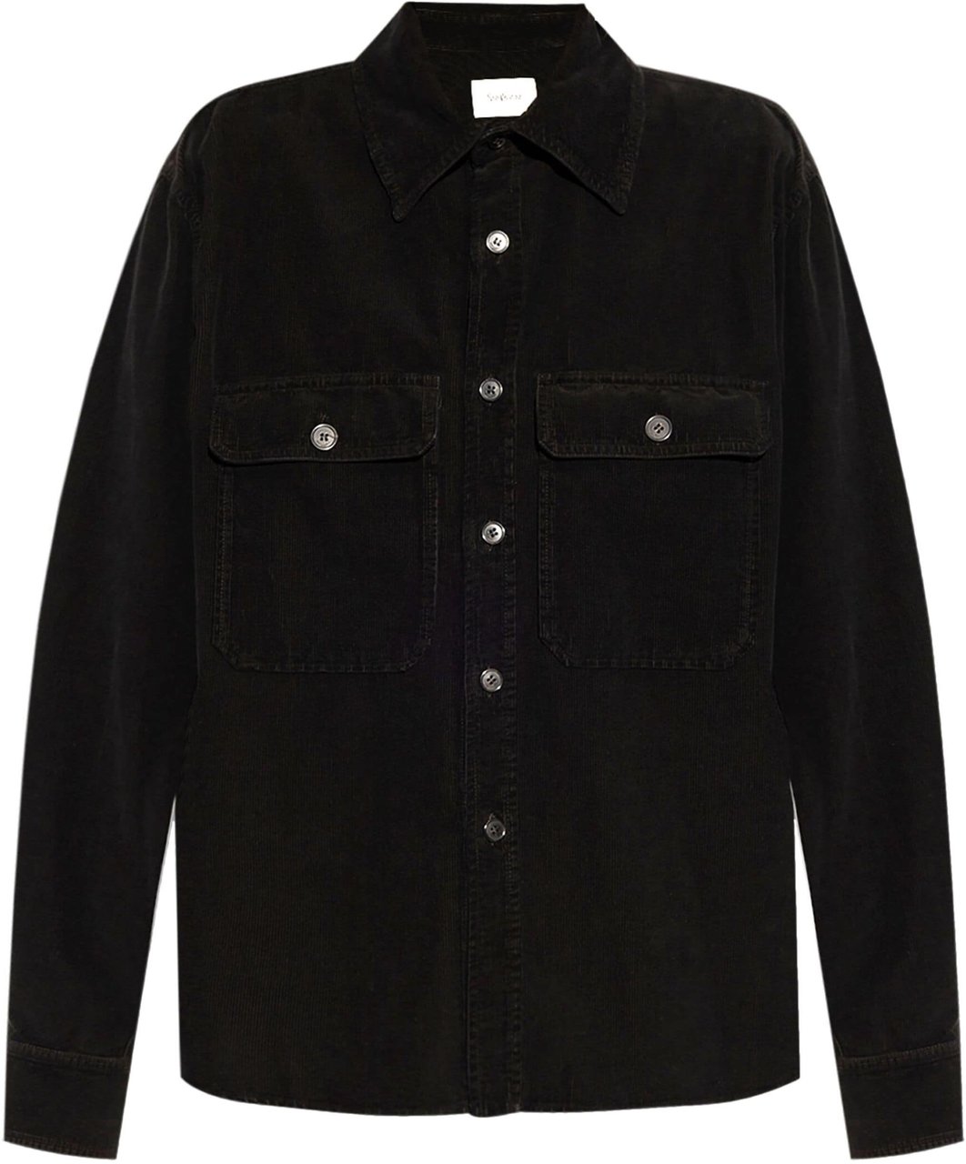 Saint Laurent Black Fall Overshirt Corduroy Shirt Zwart