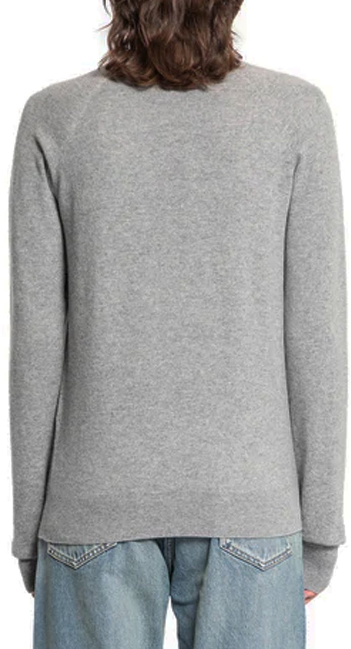 Saint Laurent Cassandre Cashmere Sweater Grijs