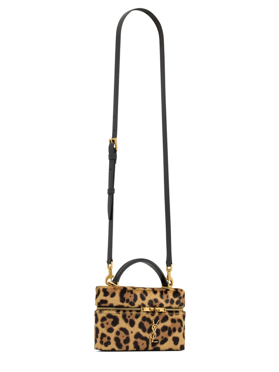 Saint Laurent Brown Vanity Gaby Calf Leather Shoulder Bag Bruin