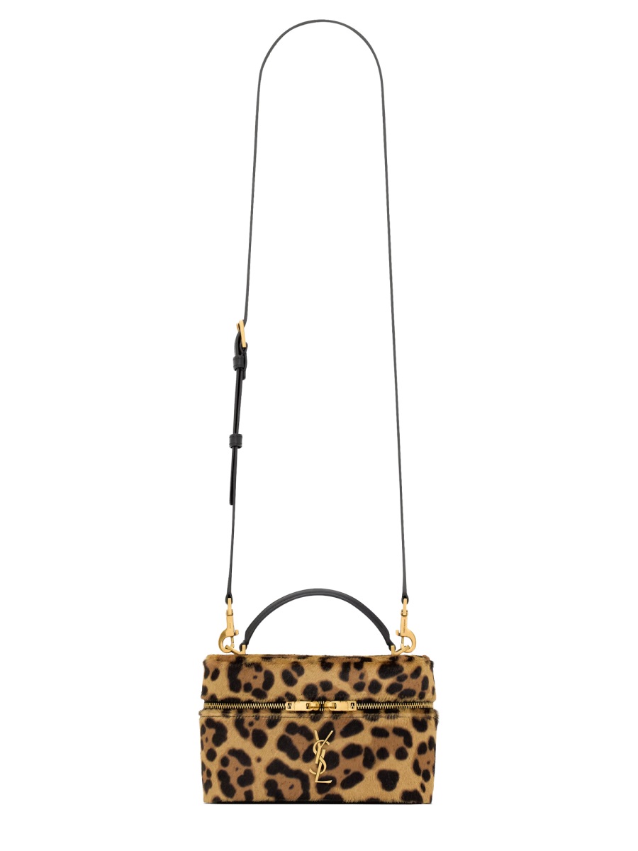 Saint Laurent Brown Vanity Gaby Calf Leather Shoulder Bag Bruin