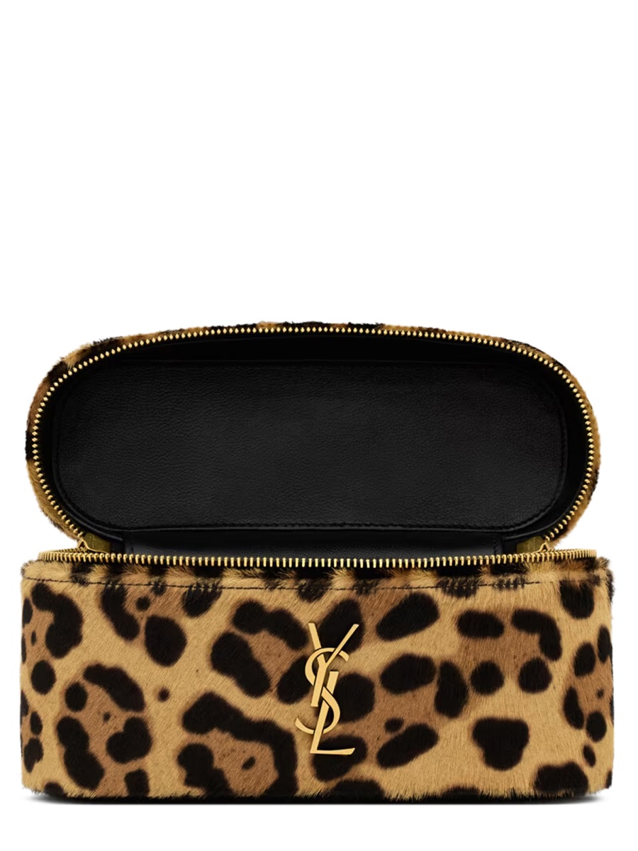 Saint Laurent Brown Vanity Gaby Calf Leather Shoulder Bag Bruin