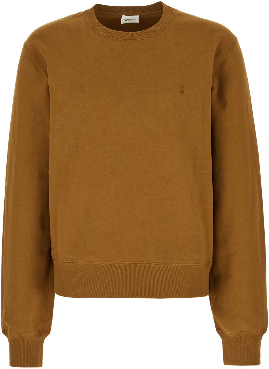 Saint Laurent Saint Laurent Mud cotton sweatshirt Groen