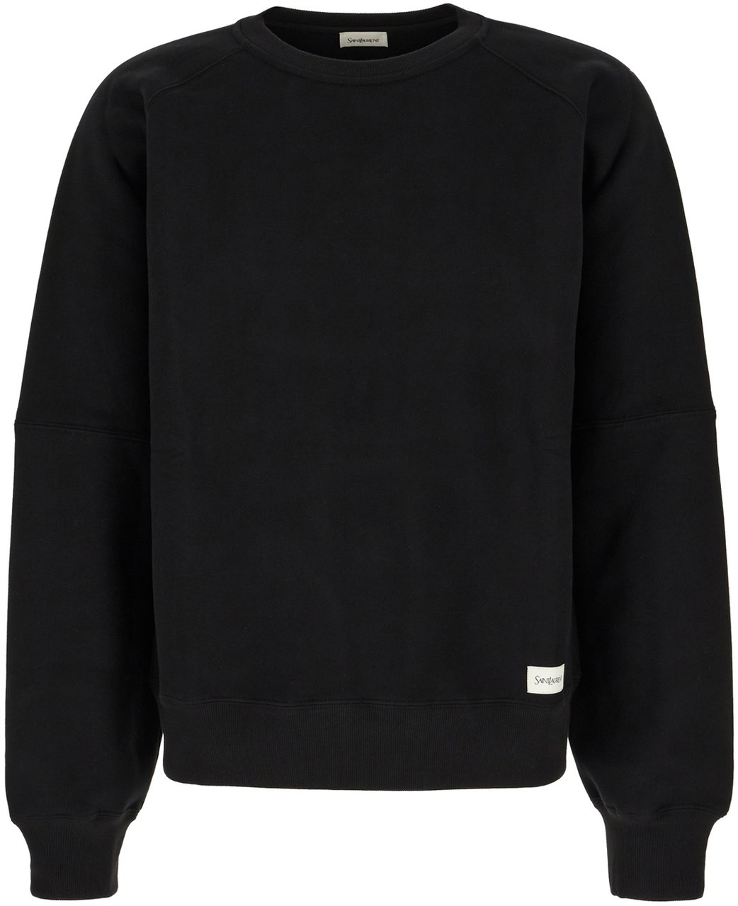 Saint Laurent Black cotton sweatshirt Zwart