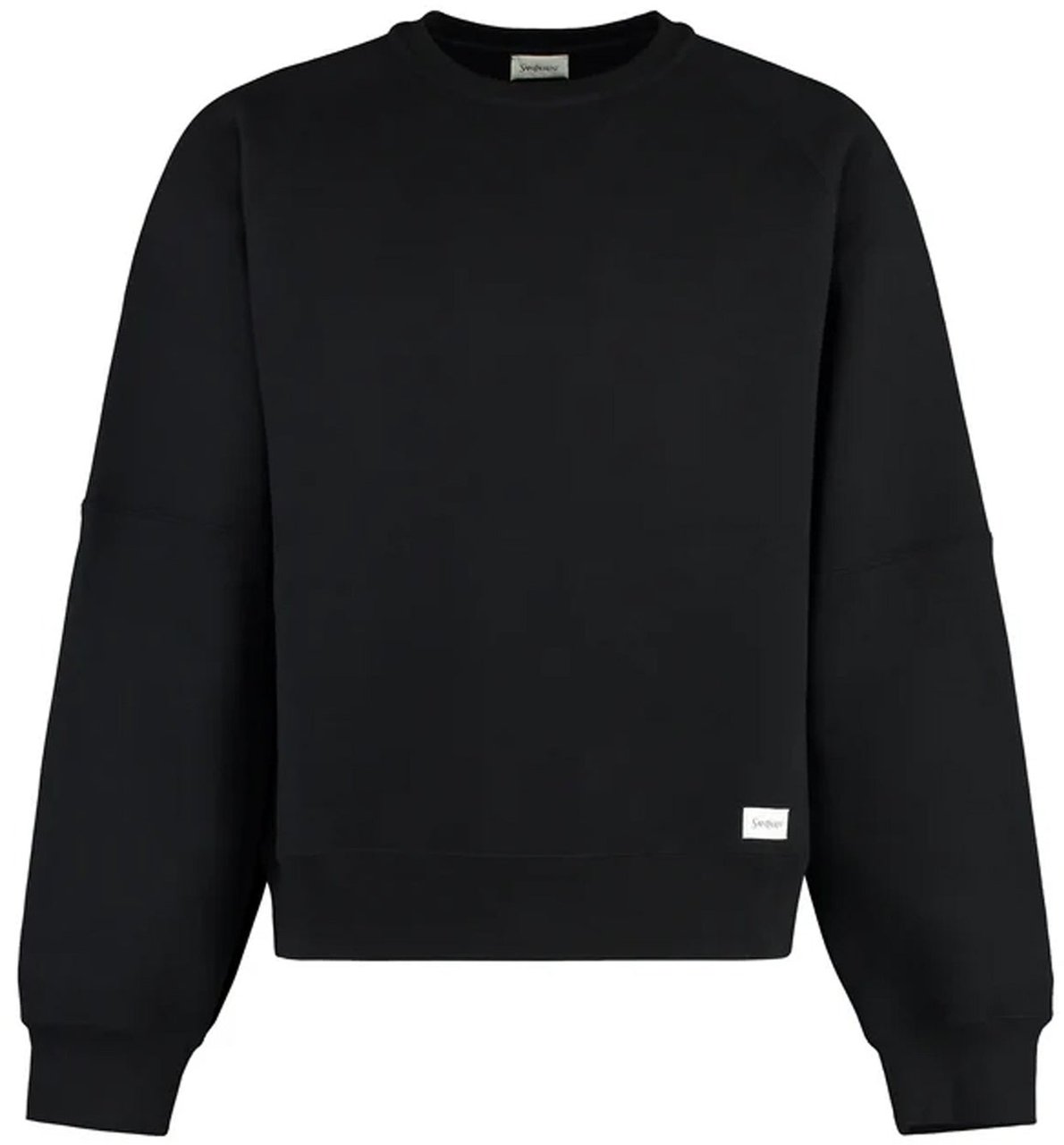 Saint Laurent Saint Laurent Cotton Logo Sweatshirt Zwart