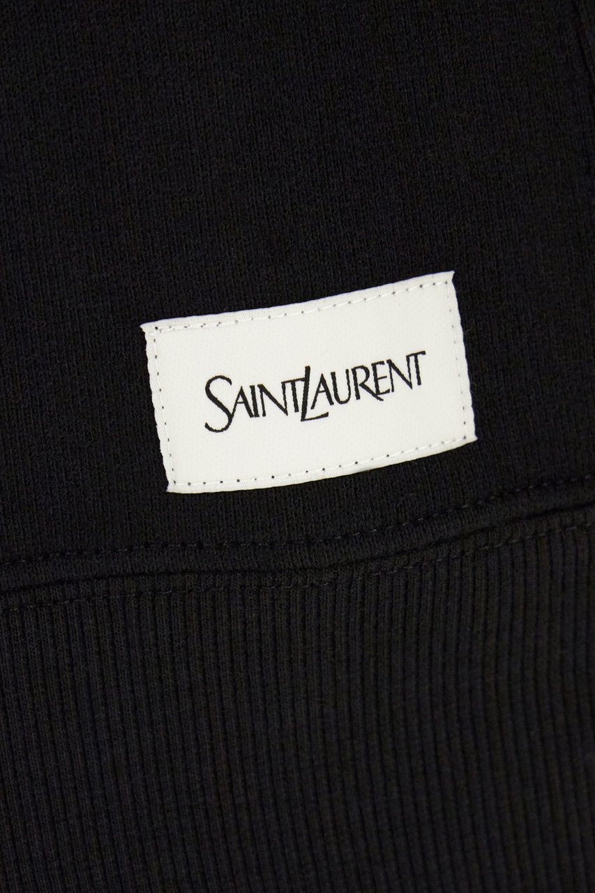 Saint Laurent Black cotton sweatshirt Zwart