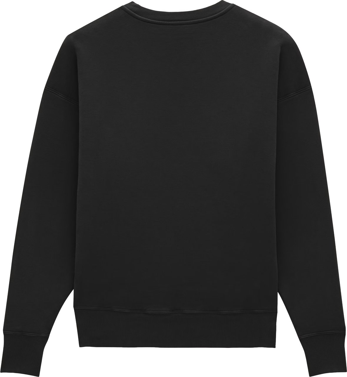 Saint Laurent Black Sweater Oversize Cotton Sweatshirt Zwart