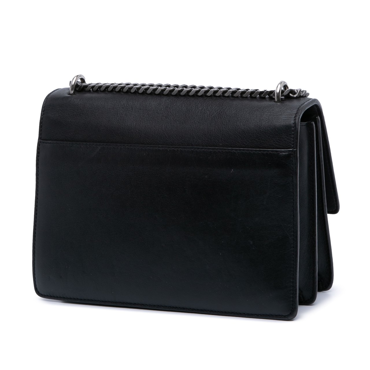 Saint Laurent Medium Leather Monogram Stars and Hearts Sunset Crossbody Zwart