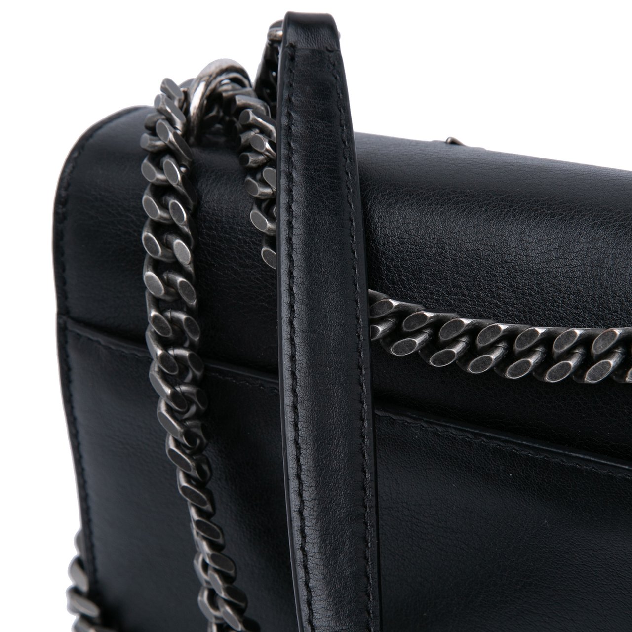 Saint Laurent Medium Leather Monogram Stars and Hearts Sunset Crossbody Zwart